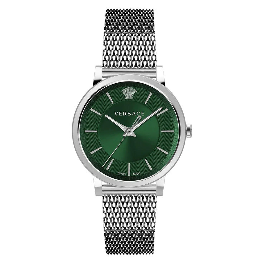 Versace Men's Watch V-Circle Green Bracelet