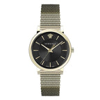 Versace Men's Watch V-Circle Black Gold Bracelet