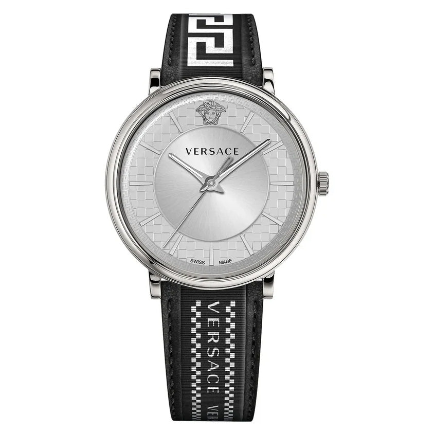 Versace Men's Watch V-Circle Silver Black
