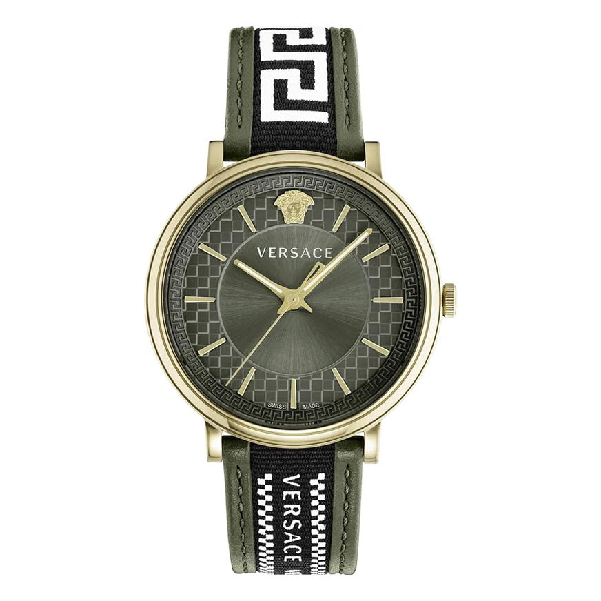 Versace Men's Watch V-Circle Green Gold