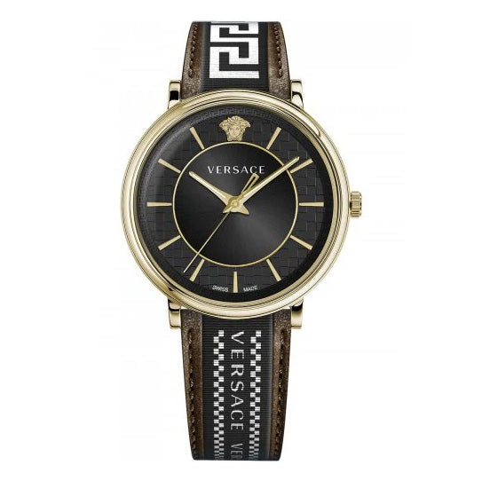 Versace Men's Watch V-Circle Brown Gold
