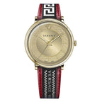 Versace Men's Watch V-Circle Gold Red