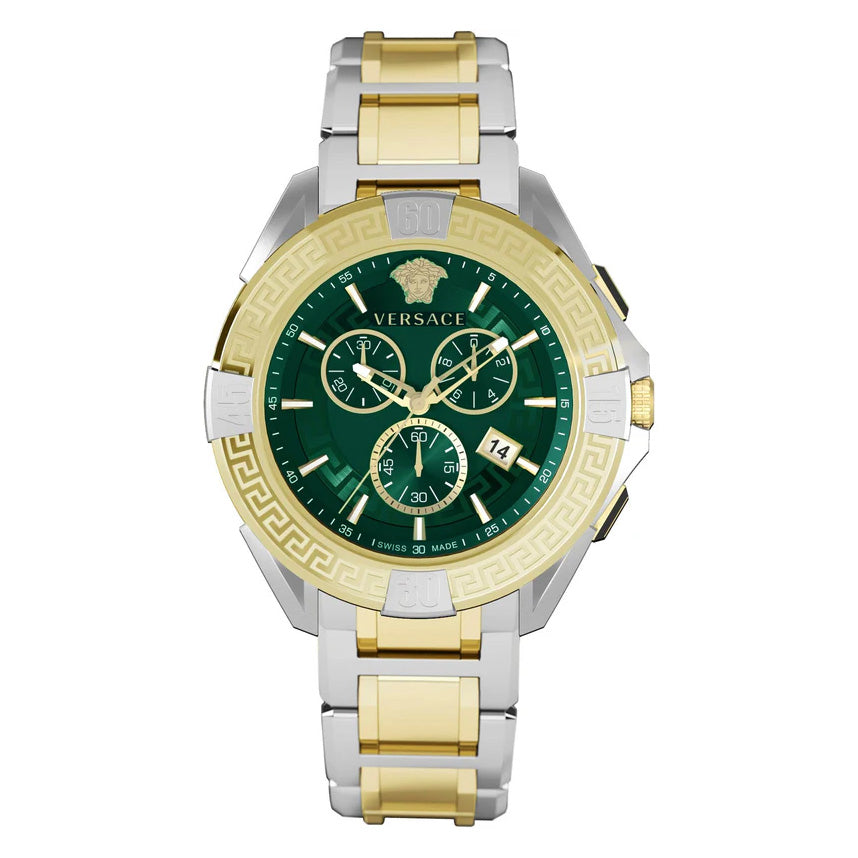 Versace Men's Watch Chrono Sporty 46mm Green Bracelet