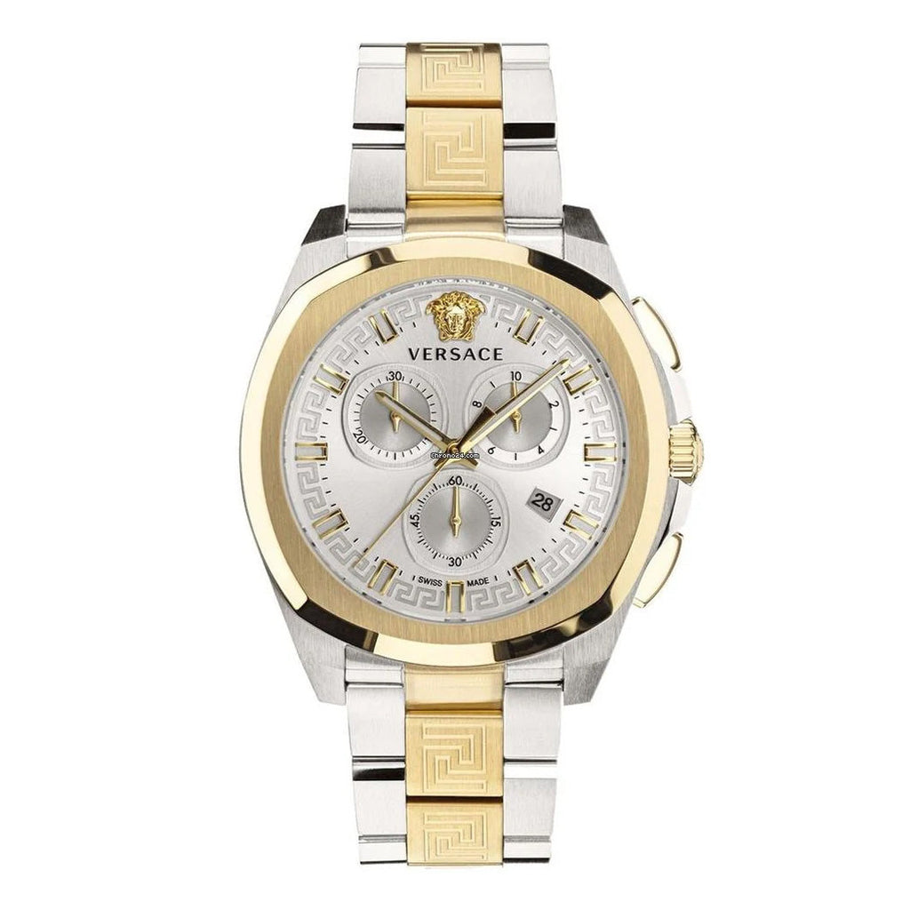 Versace Men's Watch Chrono Geo 43mm White Bracelet
