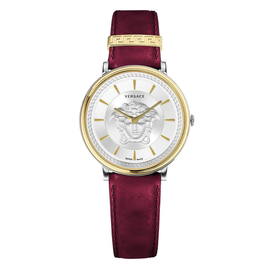Versace Ladies Watch V-Circle 38mm Red Burgundy