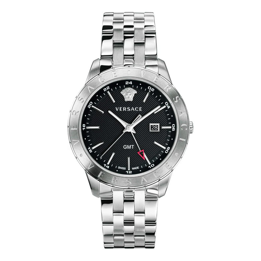 Versace Men's Watch Univers GMT Black Bracelet