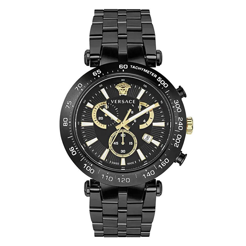 Versace Men's Watch Bold Chrono 46mm Black Bracelet