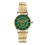 Versace Ladies Watch V-Essential 36mm Green Gold Bracelet