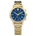 Versace Ladies Watch Sport Tech 40mm Blue Gold Bracelet