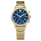 Versace Ladies Watch Sport Tech 40mm Blue Gold Bracelet
