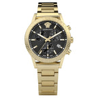 Versace Ladies Watch Sport Tech 40mm Black Gold Bracelet