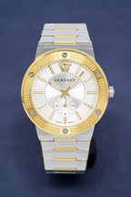 Versace Men's Watch Greca Logo Small Seconds Two-Tone