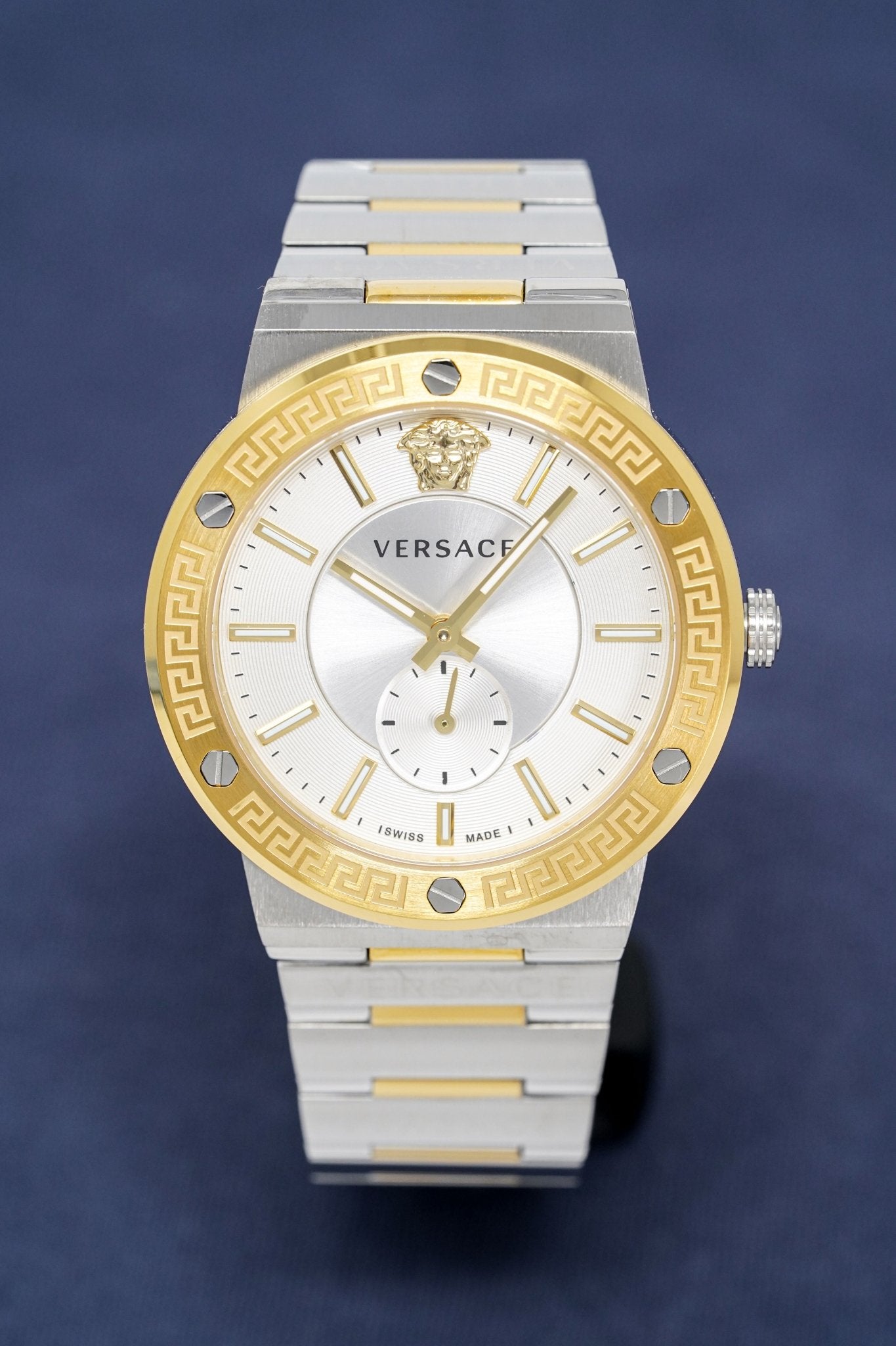 Versace Men's Watch Greca Logo Small Seconds Two-Tone