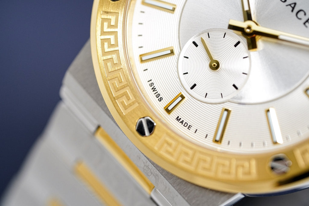 Versace Men's Watch Greca Logo Small Seconds Two-Tone