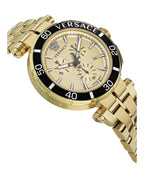 Versace Men's Watch 45mm Greca Chronograph Gold