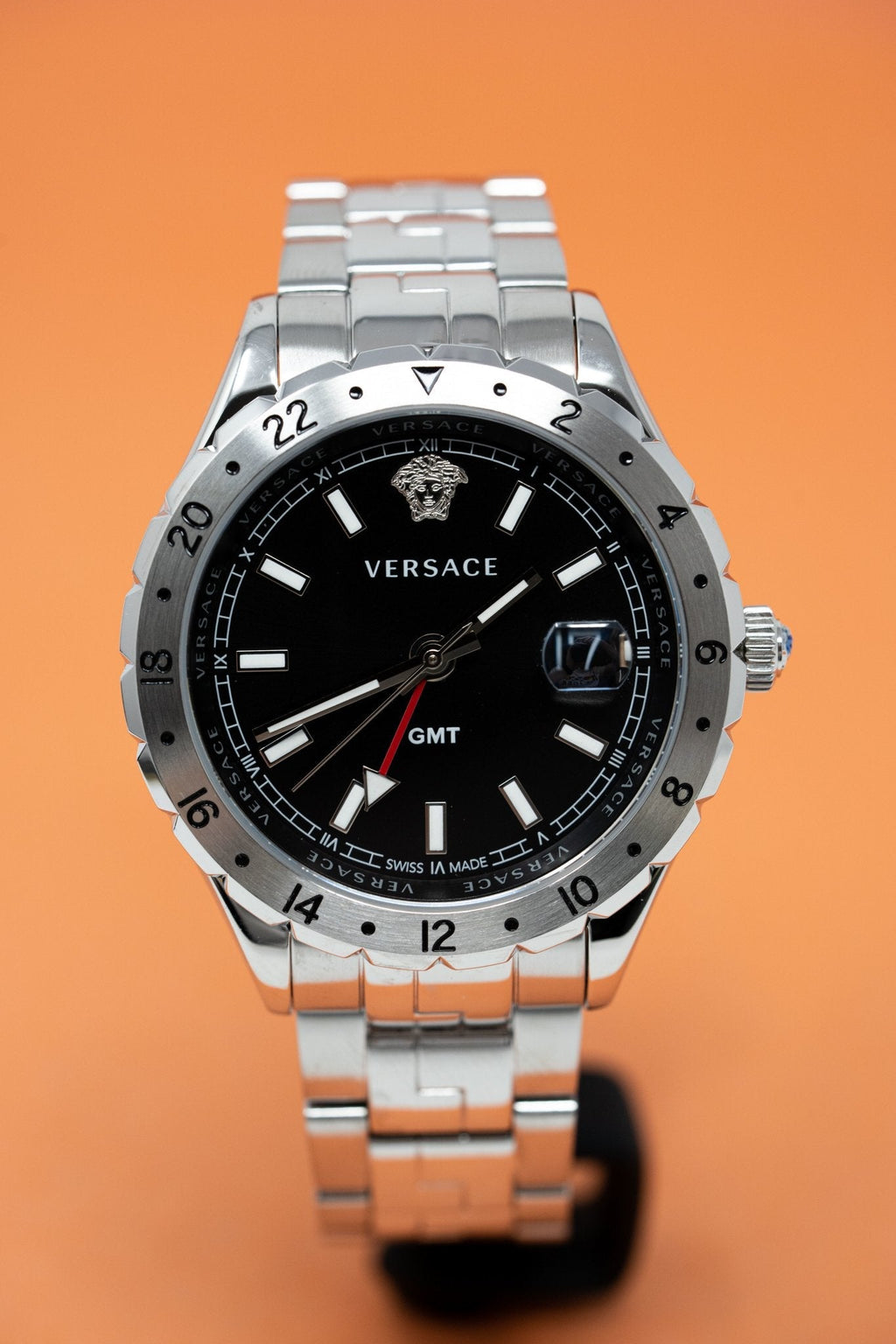 Versace Men's Watch Hellenyium GMT Black Bracelet