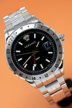 Versace Men's Watch Hellenyium GMT Black Bracelet