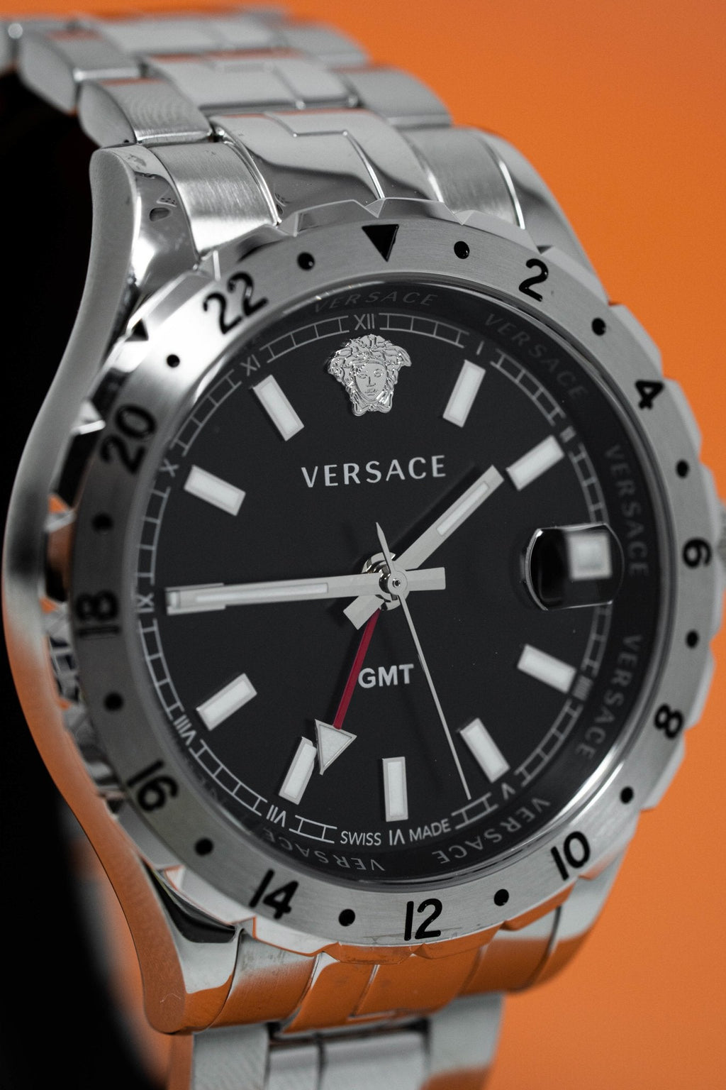 Versace Men's Watch Hellenyium GMT Black Bracelet