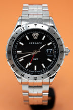 Versace Men's Watch Hellenyium GMT Black Bracelet