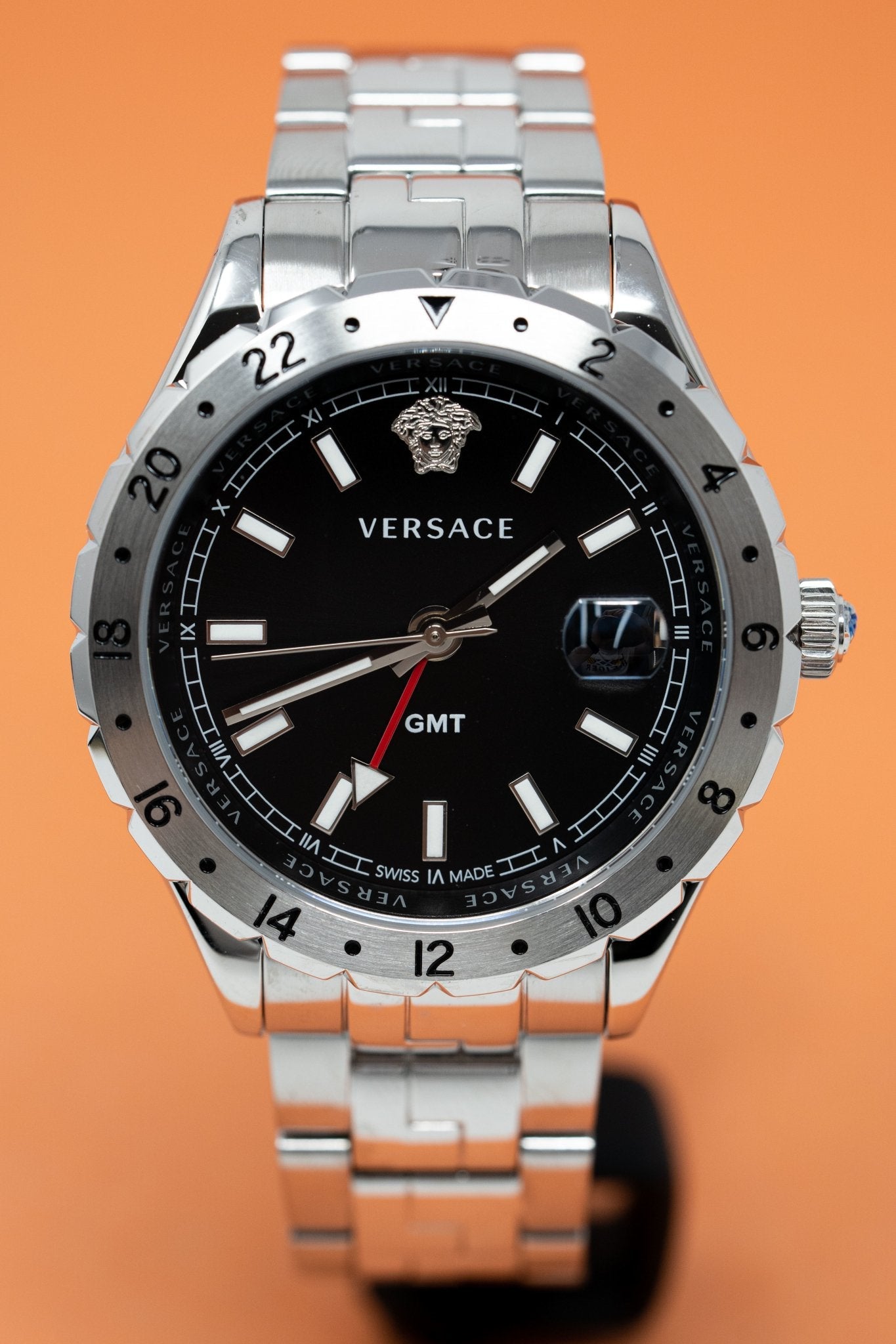 Versace Men's Watch Hellenyium GMT Black Bracelet