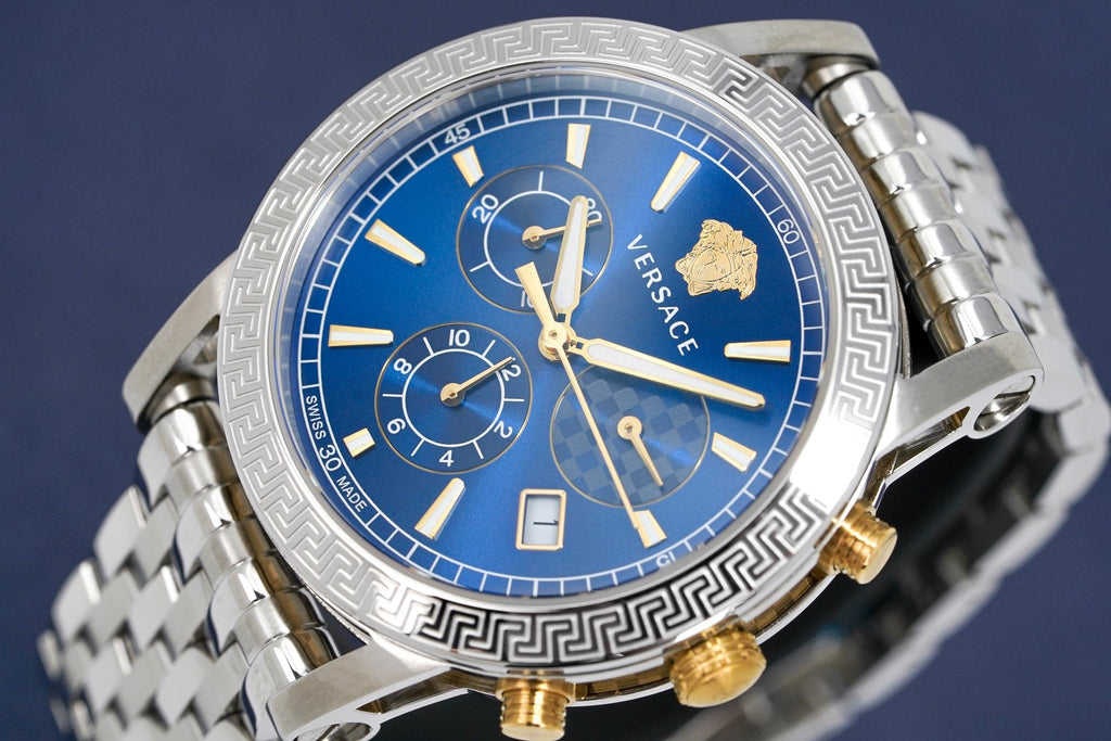 Versace Ladies Chronograph Watch Sports Tech Blue