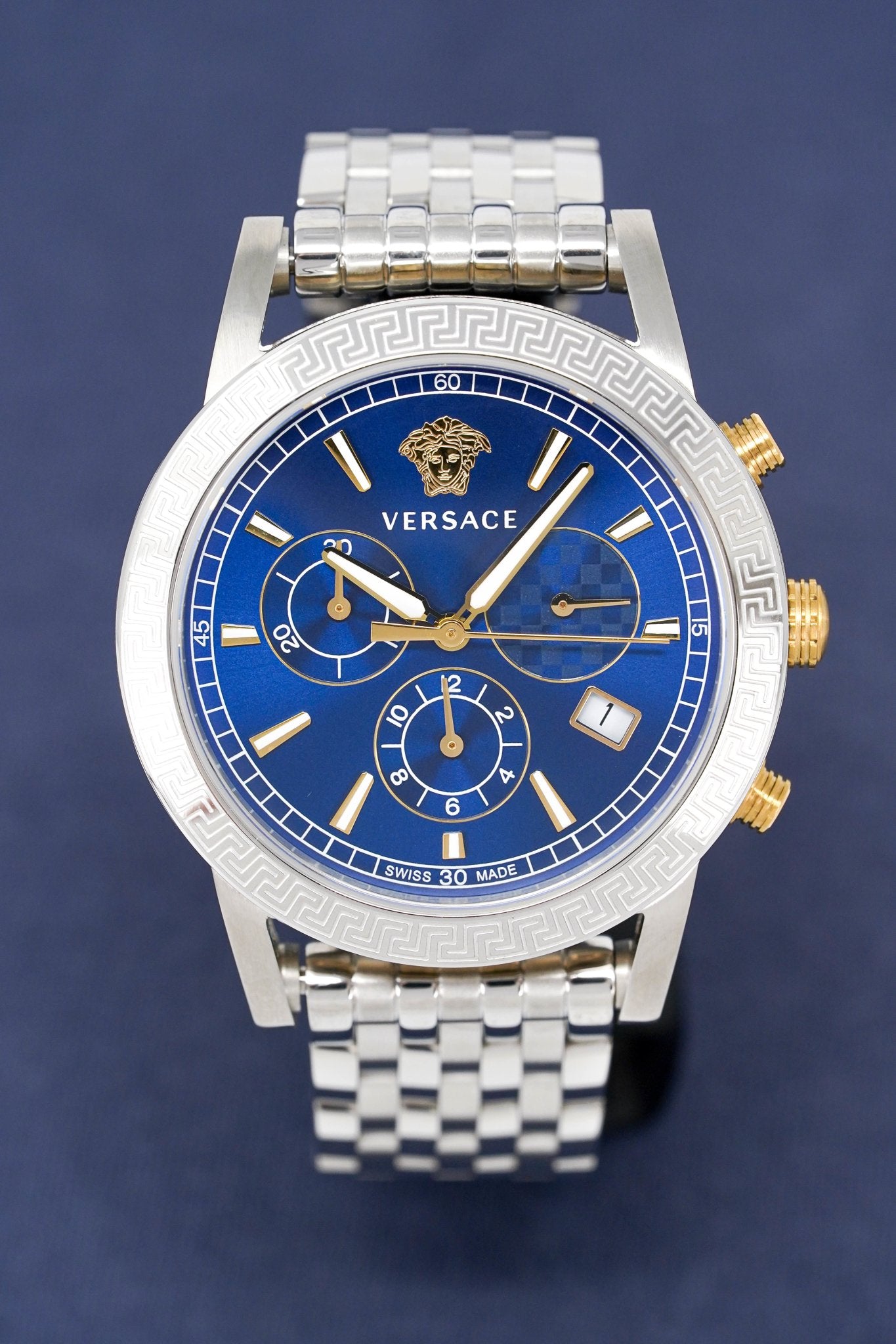 Versace Ladies Chronograph Watch Sports Tech Blue