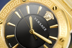 Versace Ladies Watch Greca Logo Gold Black