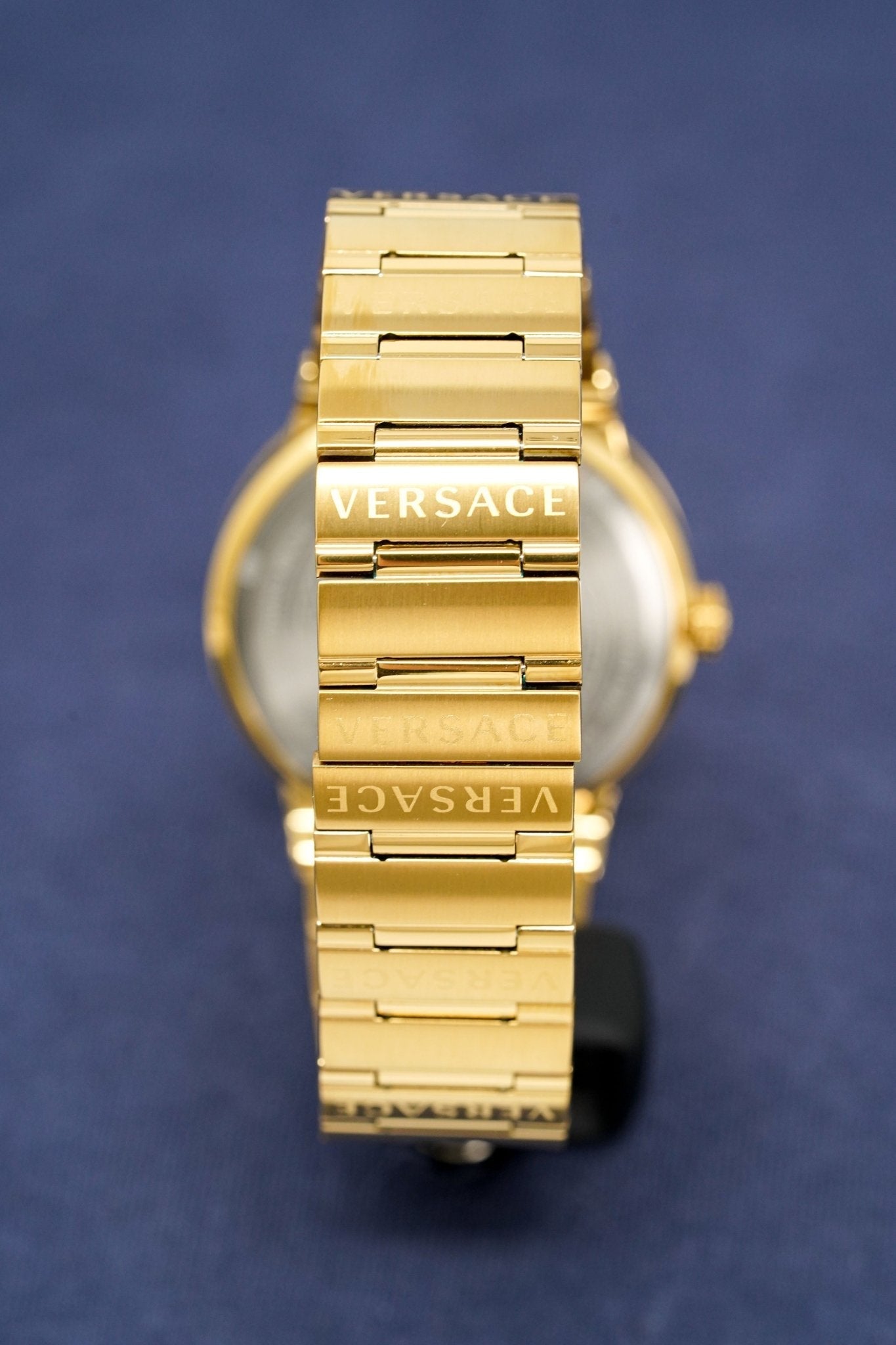 Versace Ladies Watch Greca Logo Gold Black