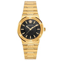 Versace Ladies Watch Greca Logo Gold Black