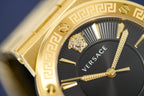 Versace Ladies Watch Greca Logo Gold Black