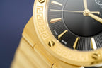 Versace Ladies Watch Greca Logo Gold Black