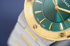 Versace Ladies Watch Greca Logo Two-Tone Green