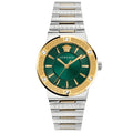 Versace Ladies Watch Greca Logo Two-Tone Green