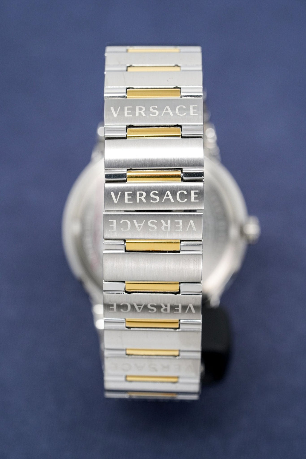 Versace Ladies Watch Greca Logo Two-Tone Green