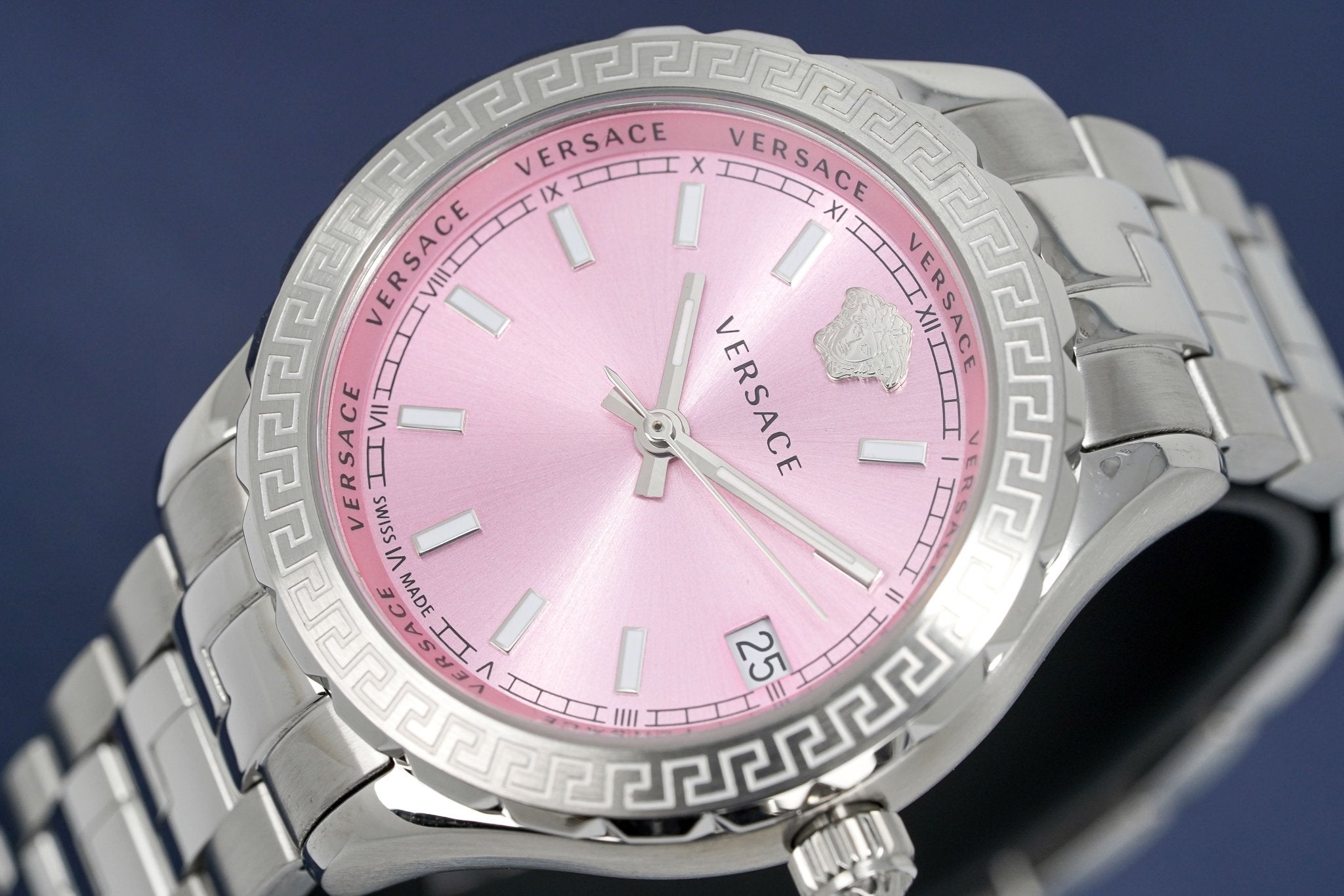 Versace Ladies Watch Hellenyium Pink Bracelet