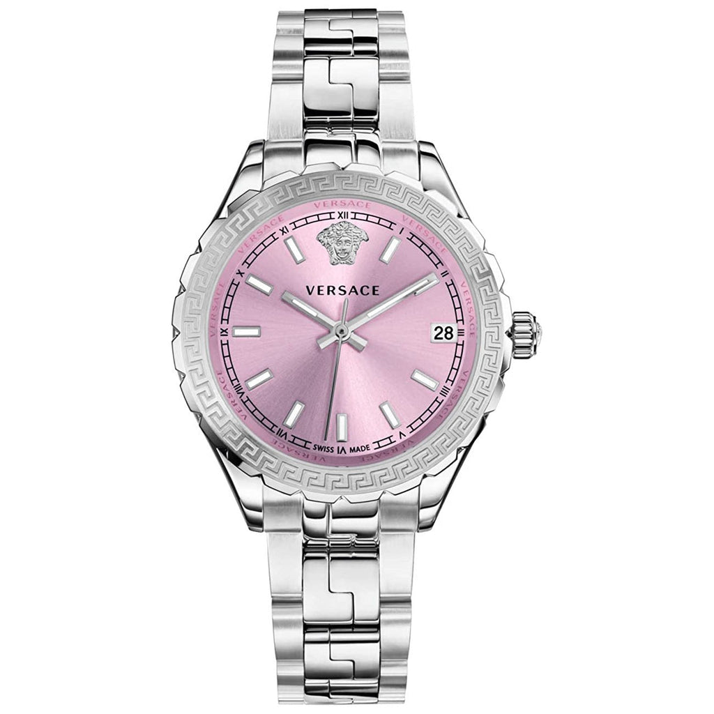 Versace Ladies Watch Hellenyium Pink Bracelet