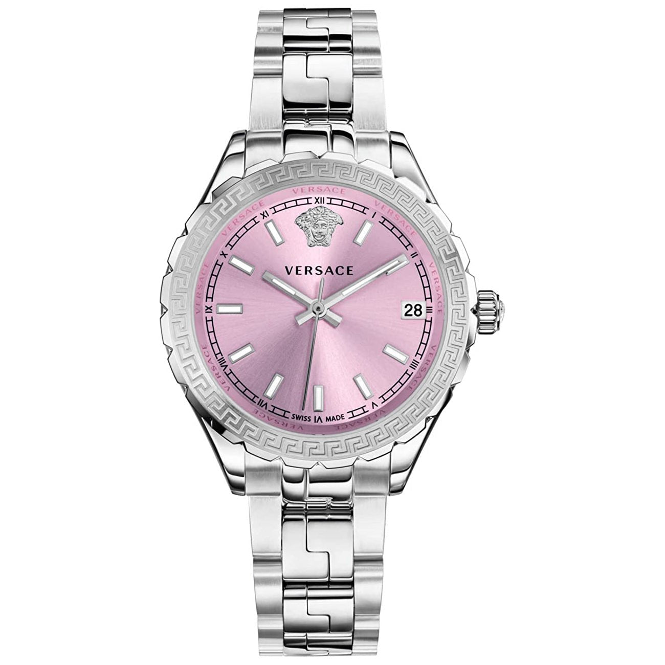 Versace Ladies Watch Hellenyium Pink Bracelet