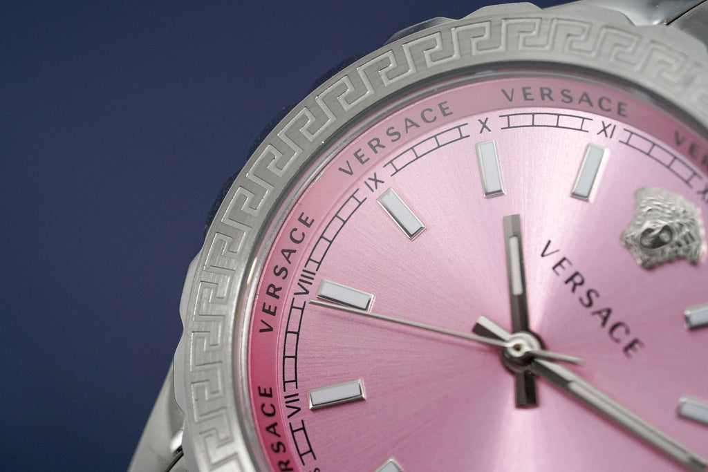 Versace Ladies Watch Hellenyium Pink Bracelet