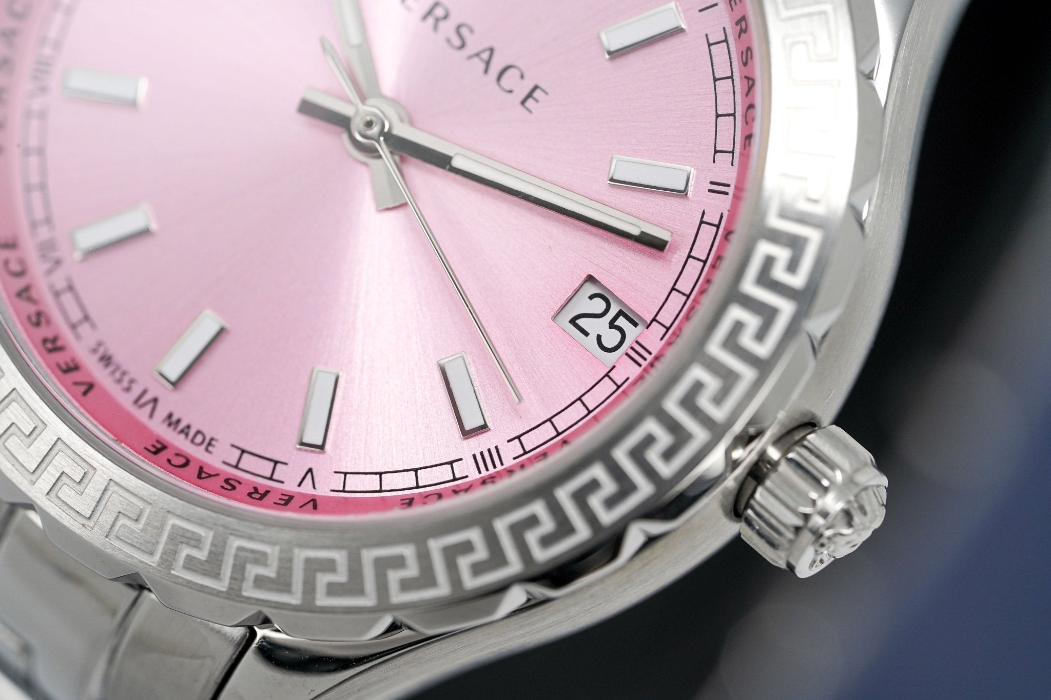 Versace Ladies Watch Hellenyium Pink Bracelet