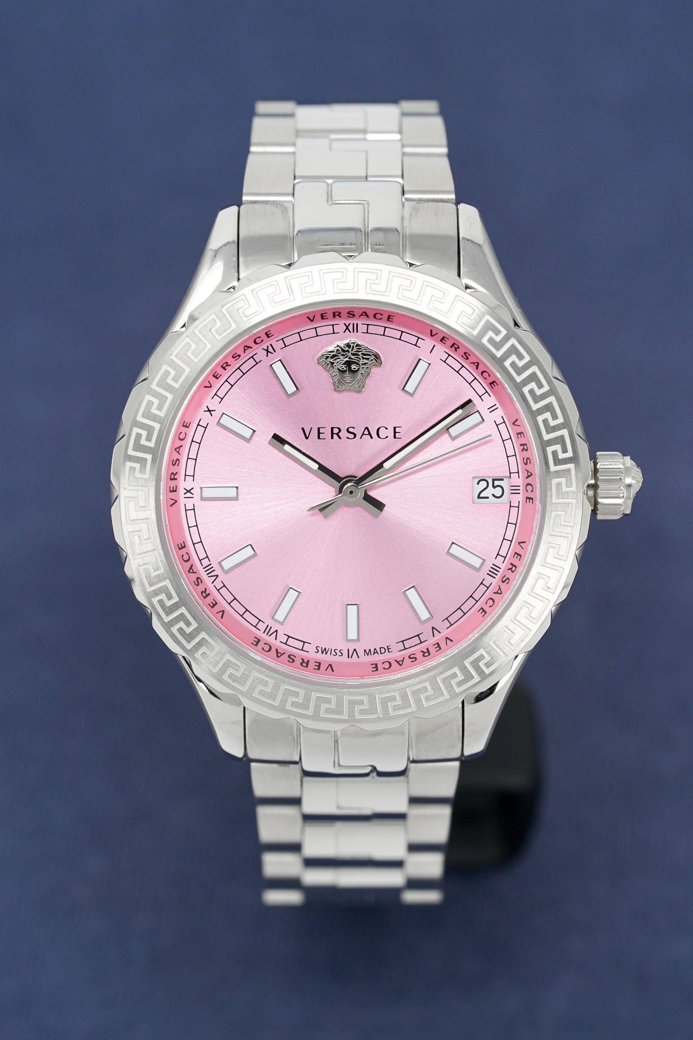 Versace Ladies Watch Hellenyium Pink Bracelet