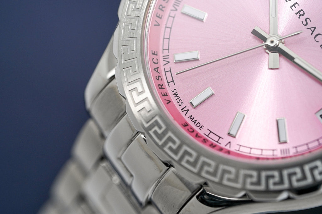 Versace Ladies Watch Hellenyium Pink Bracelet