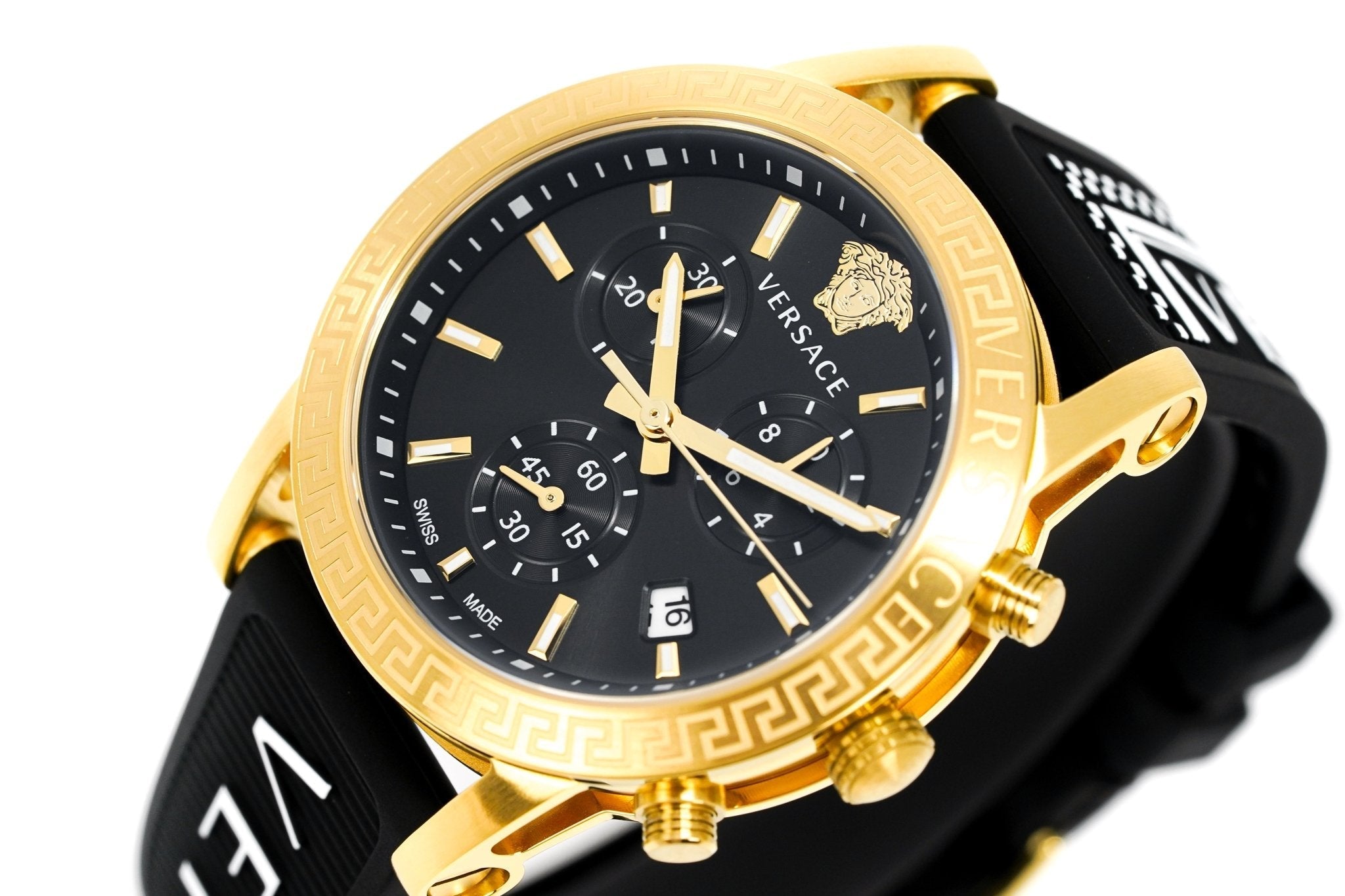 Versace Ladies Watch Sport Tech 40mm Black Gold
