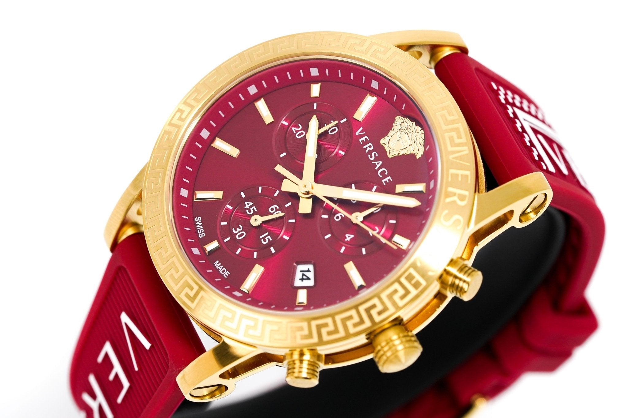 Versace Ladies Watch Sport Tech 40mm Red Gold
