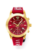 Versace Ladies Watch Sport Tech 40mm Red Gold
