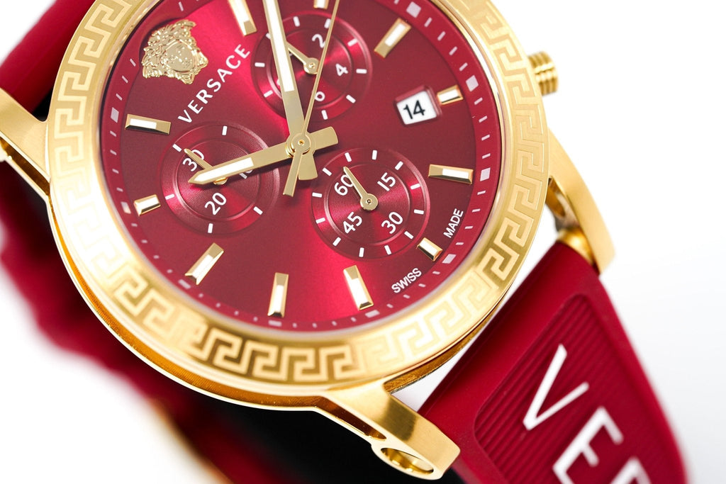 Versace Ladies Watch Sport Tech 40mm Red Gold