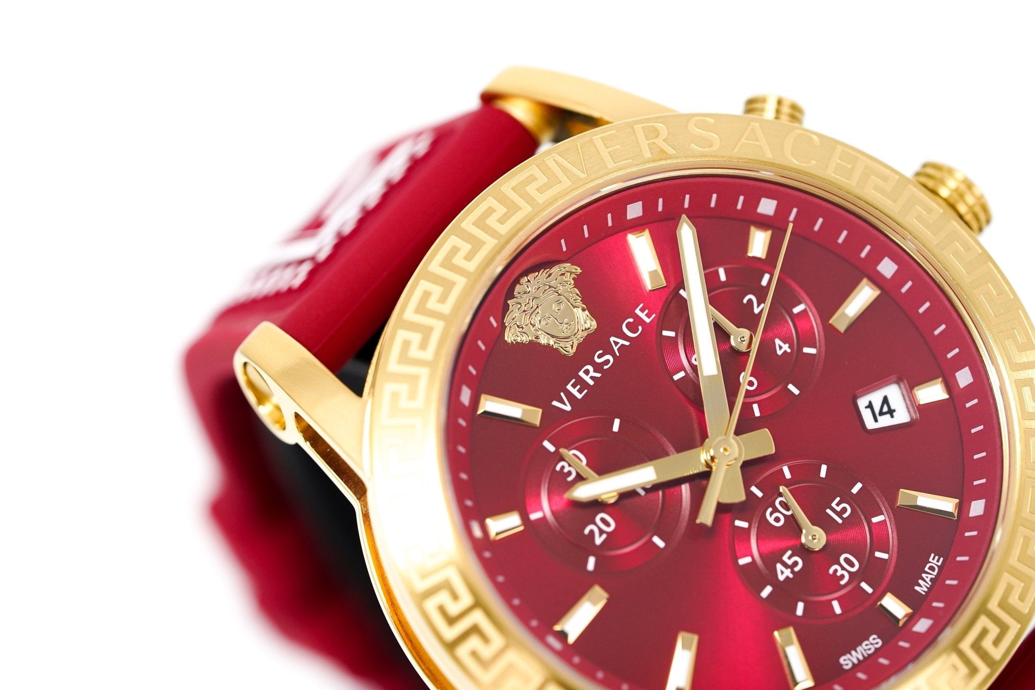 Versace Ladies Watch Sport Tech 40mm Red Gold