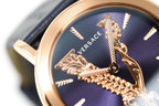 Versace Ladies Watch Virtus Blue IP Gold