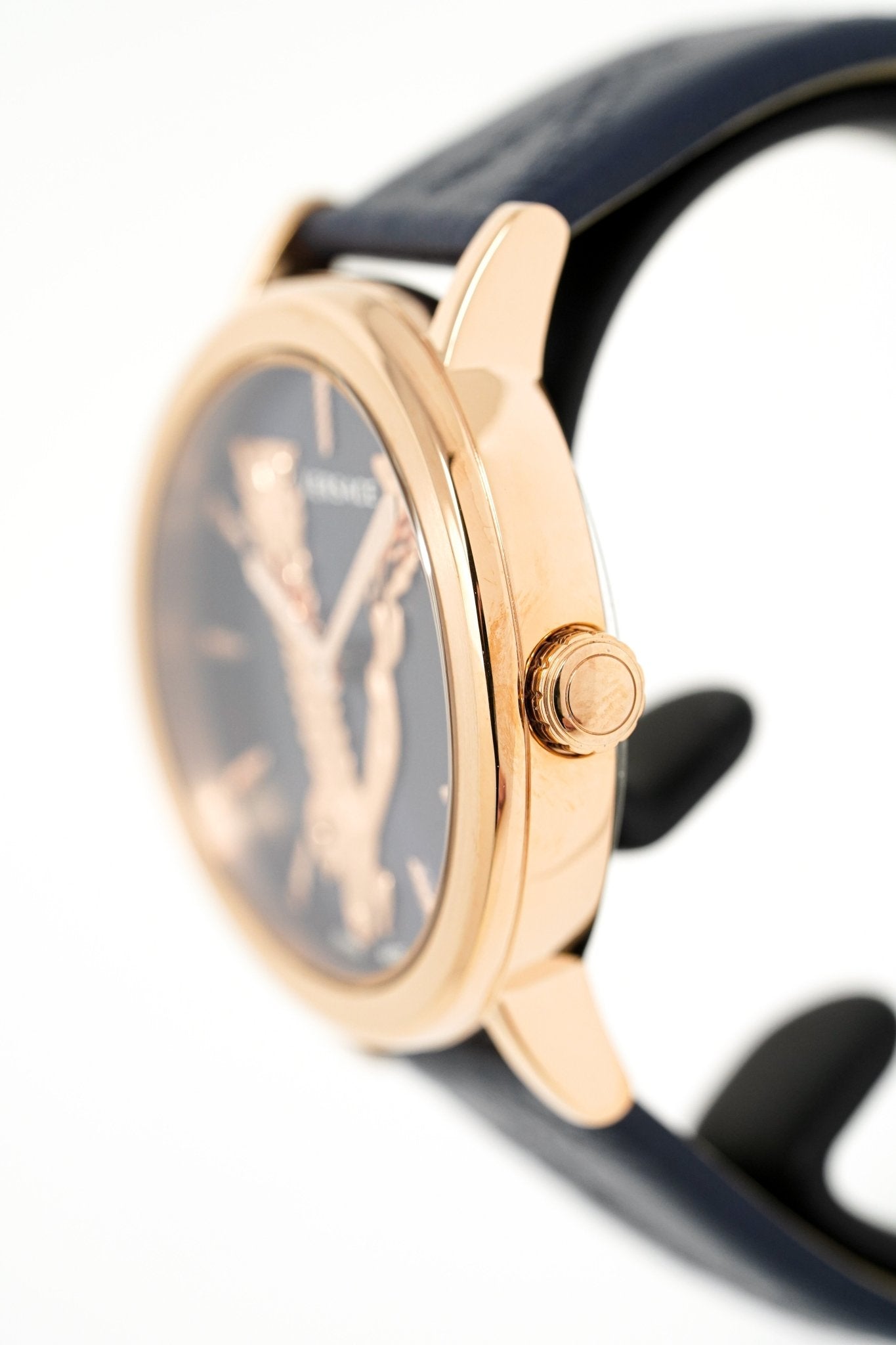 Versace Ladies Watch Virtus Blue IP Gold