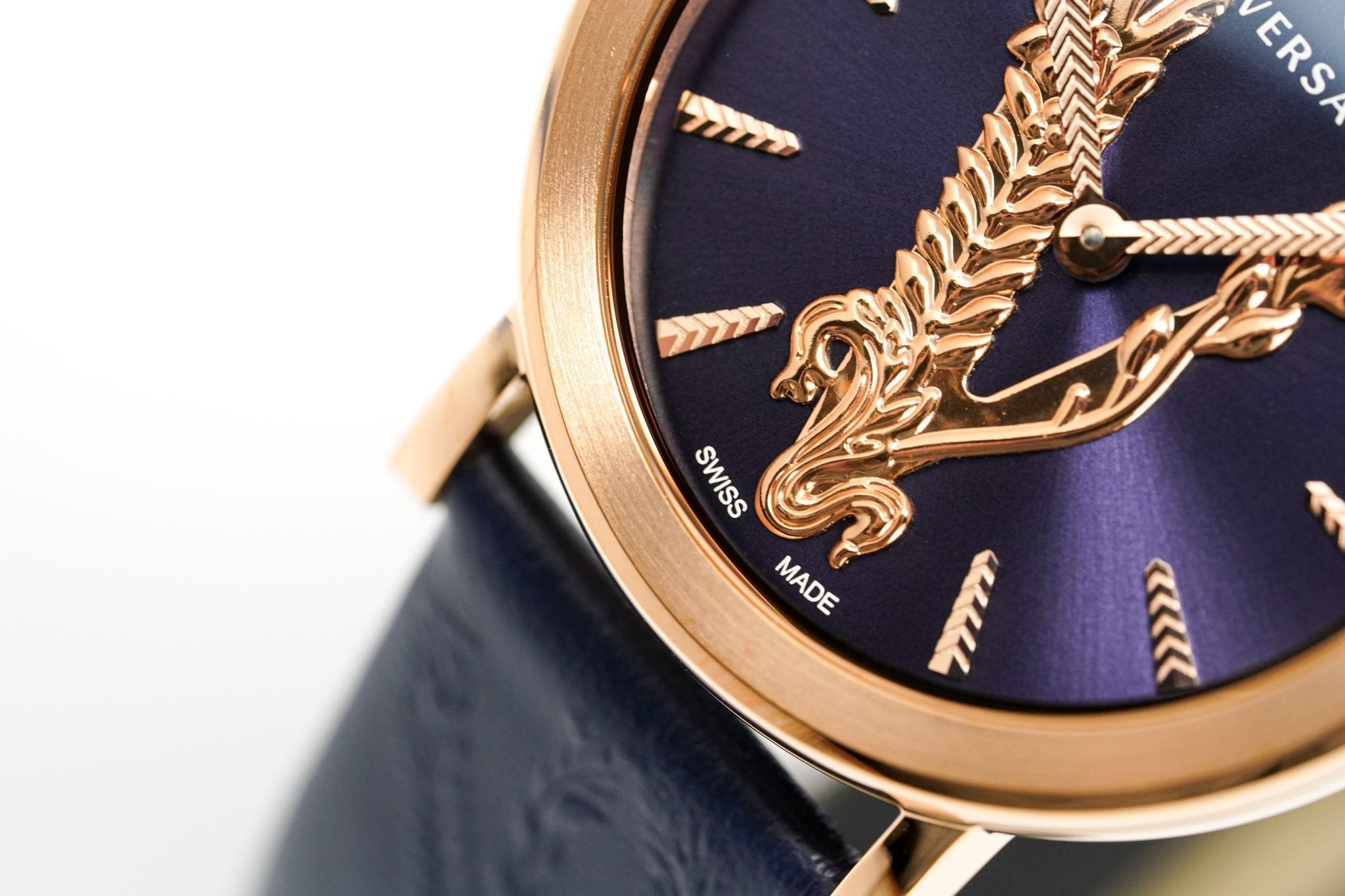 Versace Ladies Watch Virtus Blue IP Gold