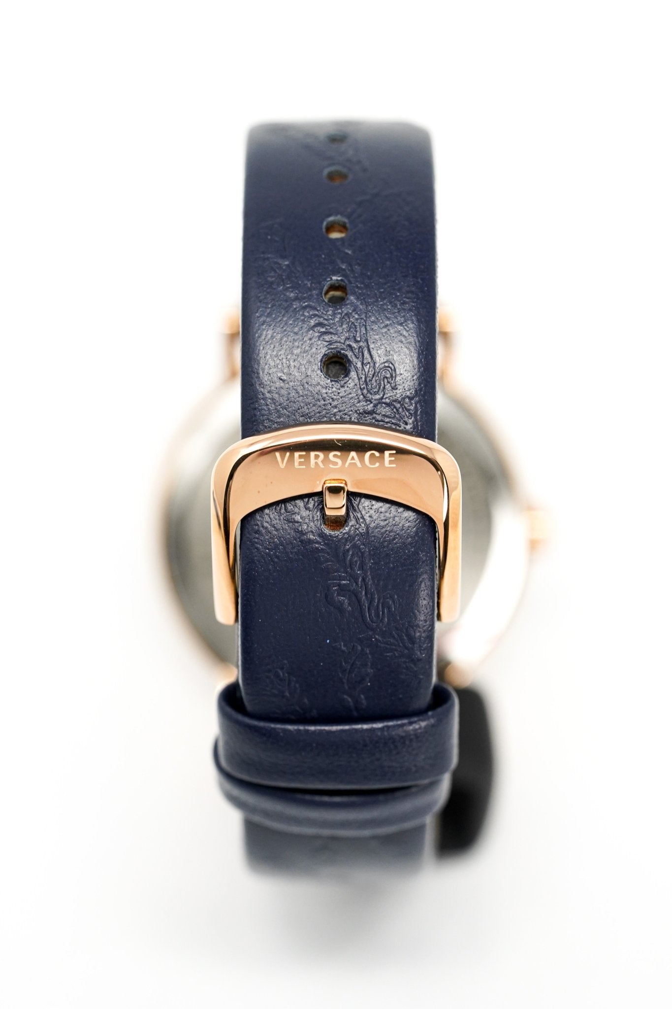 Versace Ladies Watch Virtus Blue IP Gold